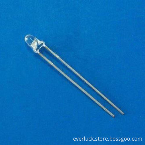 3mm Round White Bi-directional Protected LED, 600 to 800mcd Luminous Intensity